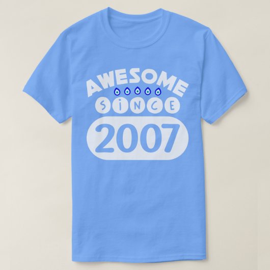 Awesome Since 2007 T-shirt (Design voorkant)
