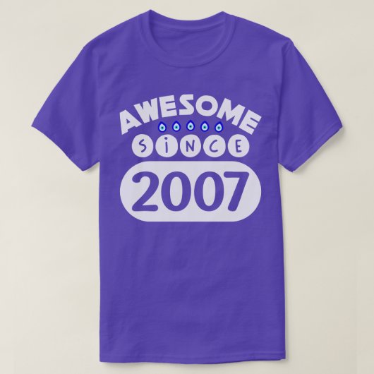 Awesome Since 2007 T-shirt (Design voorkant)