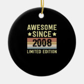 Awesome Since 2008 Keramisch Ornament (Voorkant)