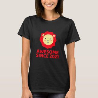 Awesome Since 2021 Sweet Lion For Kids Boys Girls T-shirt