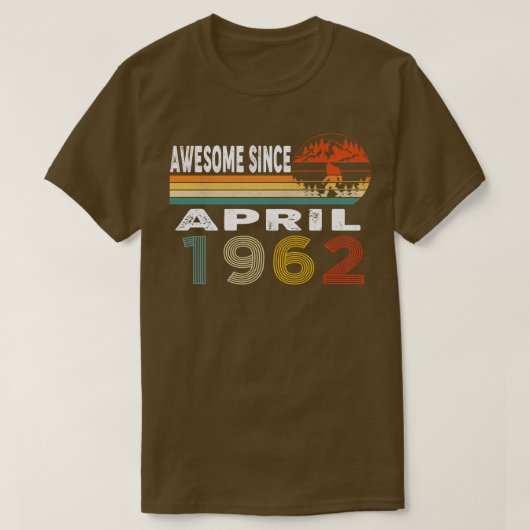 Awesome Since April 1962 T-shirt (Design voorkant)