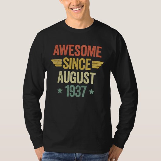 Awesome Since August 1937 T-shirt (Voorkant)