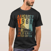 Awesome Since August 1960 One Of A Kind T-shirt (Voorkant)