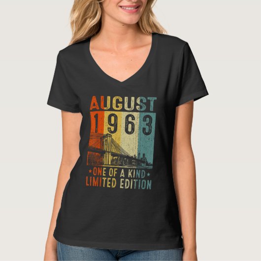 Awesome Since August 1963 One Of A Kind T-shirt (Voorkant)