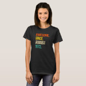 Awesome Since August 1972 50th Birthday T-shirt (Voorkant volledig)