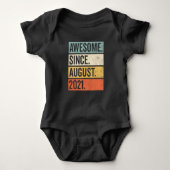 Awesome Since August 2021 Birthday Retro Romper (Voorkant)
