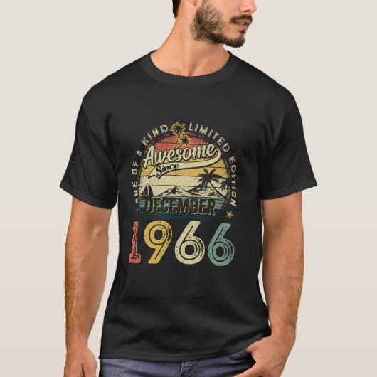 Awesome Since December 1966 59 Years Old 59th Birt T-shirt (Voorkant)