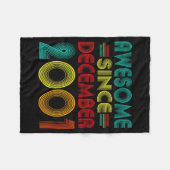 Awesome Since December 2001 Years 24th Bday Funny  Fleece Deken (Voorkant (Horizontaal))