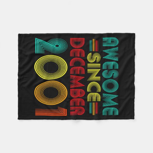 Awesome Since December 2001 Years 24th Bday Funny  Fleece Deken (Voorkant (Horizontaal))