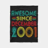 Awesome Since December 2001 Years 24th Bday Funny  Fleece Deken (Voorkant)