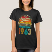 Awesome Since February 1963 60 Years Old 60th Birt T-shirt (Voorkant)