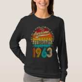Awesome Since February 1963 60 Years Old 60th Birt T-shirt (Voorkant)