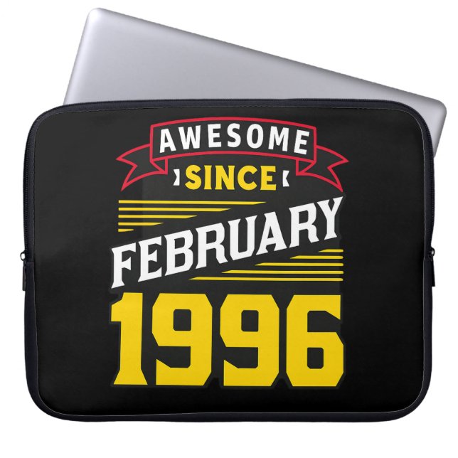 Awesome Since February 1996 Laptop Sleeve (Voorkant)