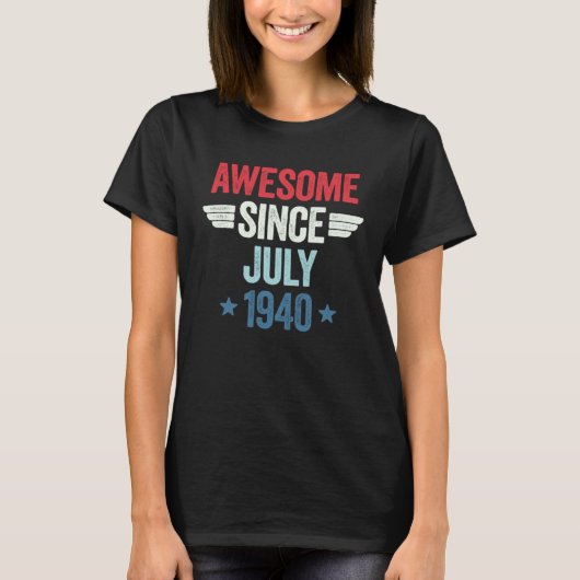 Awesome Since July 1940 T-shirt (Voorkant)