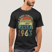 Awesome Since July 1963 59 Years Old 59th Birthday T-shirt (Voorkant)