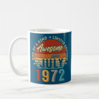 Awesome Since July 1972 Vintage 50th Birthday Koffiemok