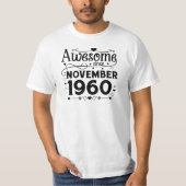 awesome since November 1960 T-shirt (Voorkant)