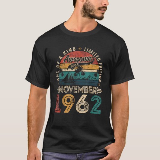 Awesome Since November 1962 63 Years Old 63rd Birt T-shirt (Voorkant)