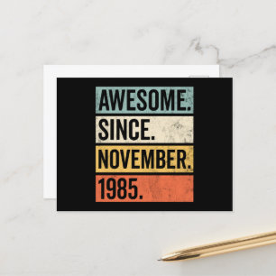 Awesome Since November 1985 Birthday Briefkaart