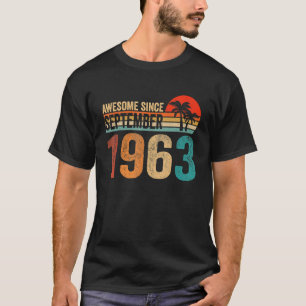 Awesome Since September 1963 59 Years Old 59th Bi T-shirt