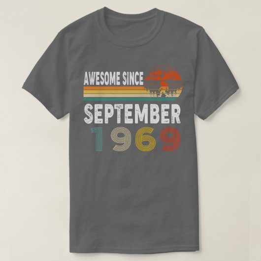 Awesome Since September 1969 T-shirt (Design voorkant)