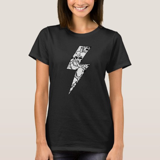 Awesome SKULLS CAMO Lightning Bolt   T-shirt (Voorkant)