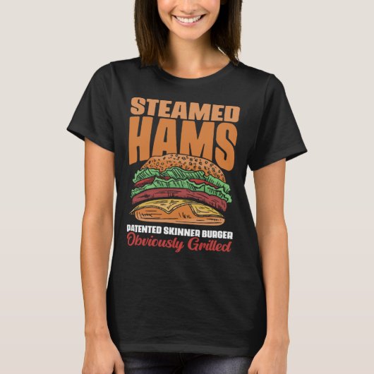 Awesome Steamed Hams Skinner Burger Themed  Meme T-shirt (Voorkant)