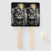 Awesome Steampunk Cat Handwaaier (Voorkant en achterkant)