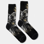 Awesome Steampunk Cat  Sokken (Rechts)
