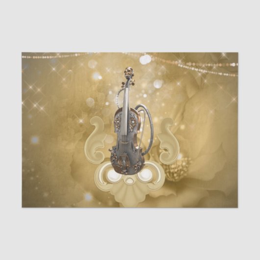 Awesome steampunk violin tissuepapier (Voorkant)