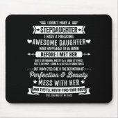 Awesome Stepdaughter For Step Bonus Dad Fathers Da Muismat (Voorkant)