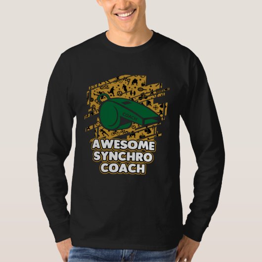 Awesome Synchro Coach Synchronized Diving Coaching T-shirt (Voorkant)