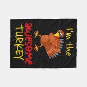 Awesome Turkey Matching Family Group Thanksgiving Fleece Deken (Voorkant (Horizontaal))