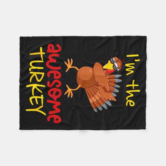 Awesome Turkey Matching Family Group Thanksgiving  Fleece Deken (Voorkant (Horizontaal))