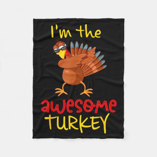 Awesome Turkey Matching Family Group Thanksgiving Fleece Deken (Voorkant)