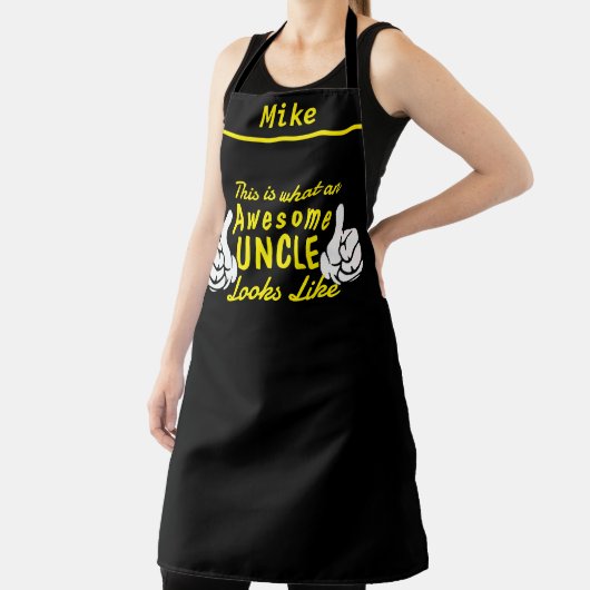 Awesome Uncle Apron - Custom Name Personalized Schort (Insitu)