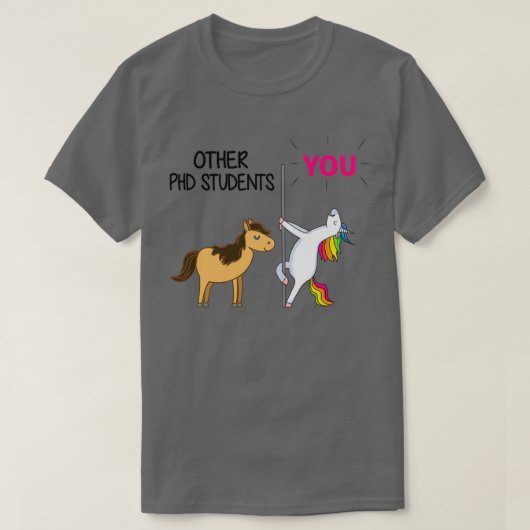 Awesome Unicorn Gift For PHD Student 1 T-shirt (Design voorkant)