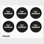 AWESOME V RONDE STICKER (Vel)