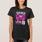 Awesome Video Games Controller Level 15 Unlocked G T-shirt (Voorkant)