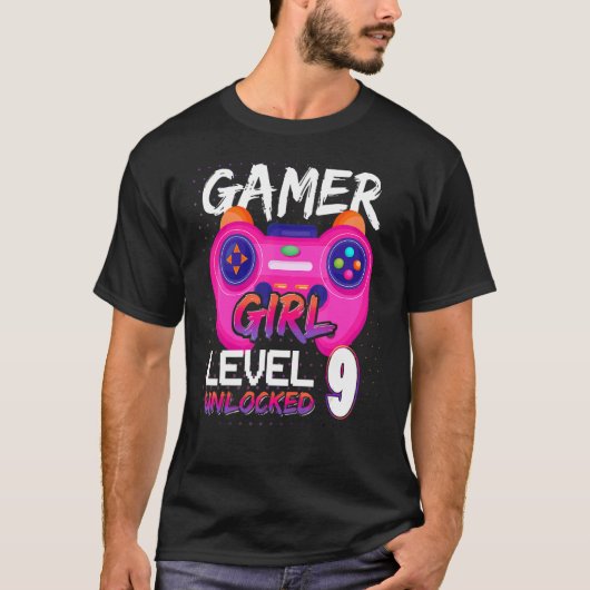 Awesome Video Games Controller Level 9 Unlocked Ga T-shirt (Voorkant)
