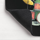 Awesome Xmas Tree With Drums For Rocking Christmas Muismat (Hoek)