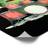 Awesome Xmas Tree With Drums For Rocking Christmas Poster (Hoek)