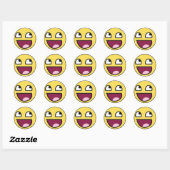 Awesomeface-Sticker Ronde Sticker (Vel)