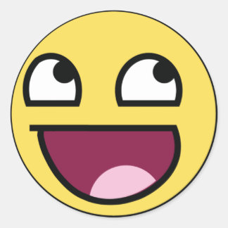 Awesomeface-Sticker Ronde Sticker