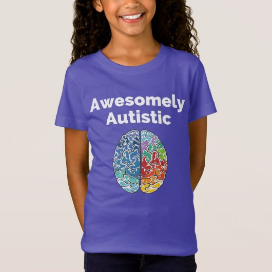 Awesomely Autistic Brain T-shirt (Voorkant)