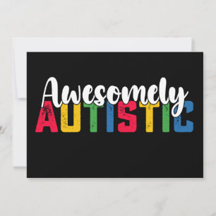 Awesomely Autistische Autisme Jonge Meisje Familie Kaart