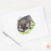 Awesomely schattige Australische vintage van vrouw Rechthoekige Sticker (Envelop)