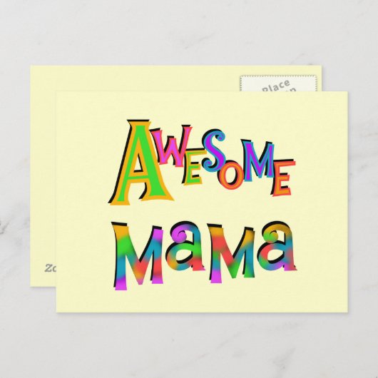 awesomemama.png briefkaart (Voorkant / Achterkant)