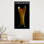 AWESOMENESS bier poster (Keuken)