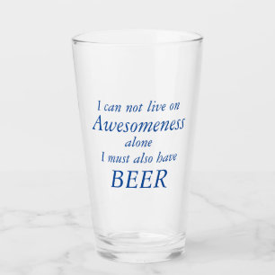 Awesomeness en BIER Grappig glas